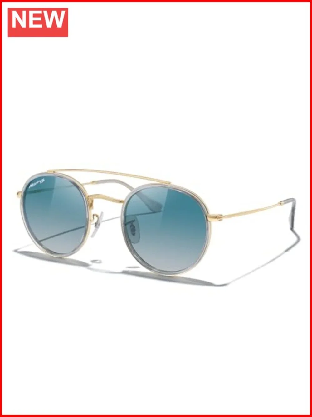 Retro Round Polarized Sunglasses Unisex Double Bridge